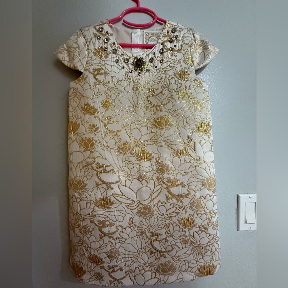 Disney Princess Gold Brocade Dress (Girls 7/8)